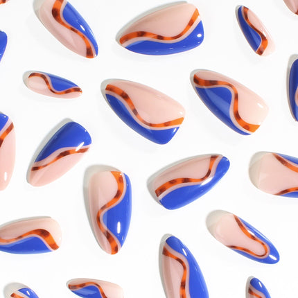 Bonmuz - Cobalt Safari | Soft & Durable Press-On Nails