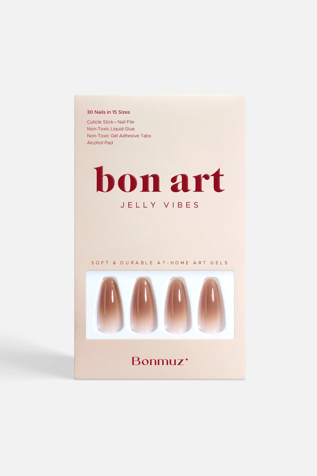 Bonmuz - Brown Sugar Drip | Soft & Durable Press-On Nails