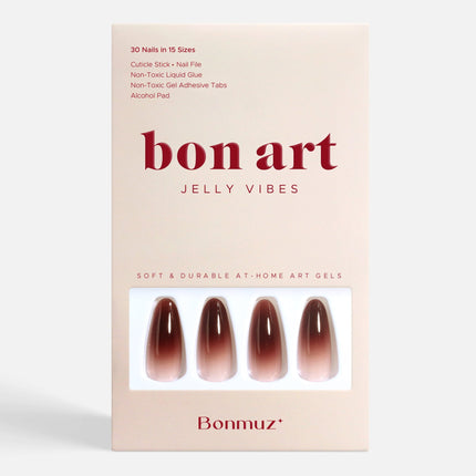 Bonmuz - Berry Cocoa Drip | Soft & Durable Press-On Nails