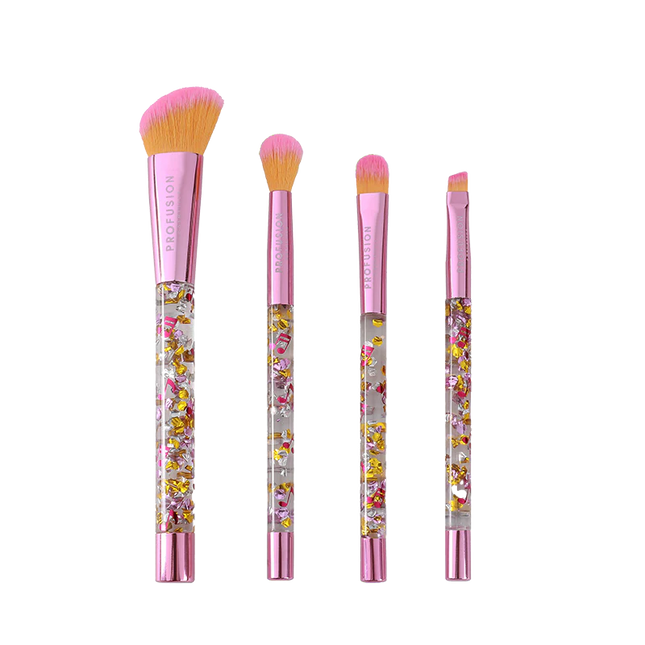 Profusion Cosmetics - It's a Vibe | Feel the Beat 4-pc Face & Eye Brush Set