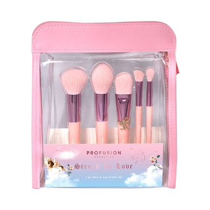 Profusion Cosmetics - Dear Cupid - Struck By Love 5 PC Face & Eye Brush Set