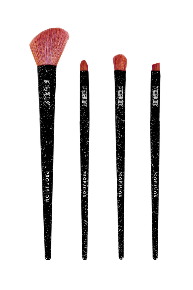 Profusion Cosmetics - Peanuts Halloween | Witchy Blend 4 PC Eye & Face Brush Set