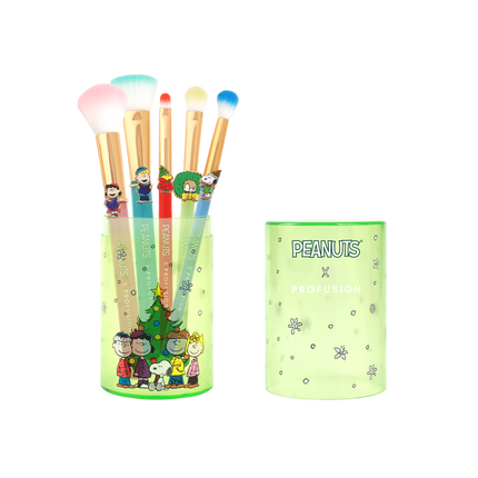 Profusion Cosmetics - Peanuts Holiday | Merry & Bright Brush Set with Case