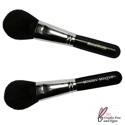 Mommy Makeup - Mineral Powder Brush | Travel Sized, Vegan, Cruelty free