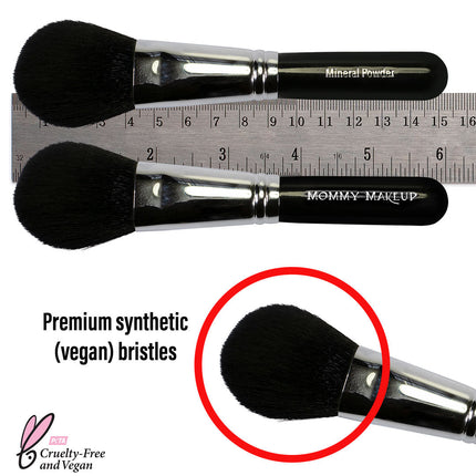 Mommy Makeup - Mineral Powder Brush | Travel Sized, Vegan, Cruelty free