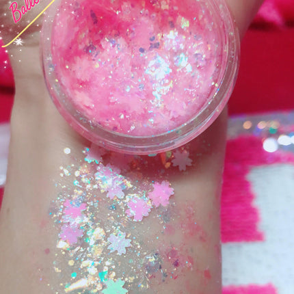 Inked Doll Cosmetics - BALLET SLIPPERS Mermaid Jelly (Face/Body/Hair) Glitter Gel