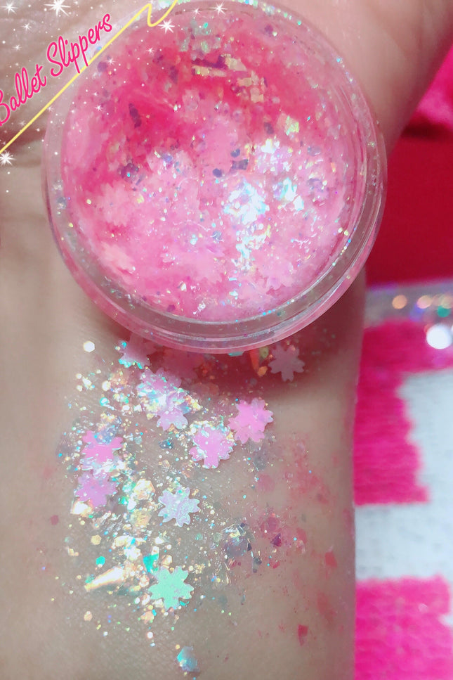 Inked Doll Cosmetics - BALLET SLIPPERS Mermaid Jelly (Face/Body/Hair) Glitter Gel