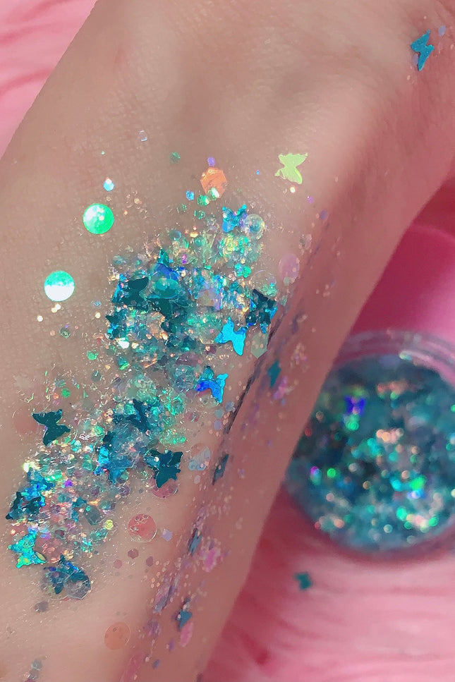 Inked Doll Cosmetics - MERMAID BUTTAFLY GLOW! GLITTER GEL