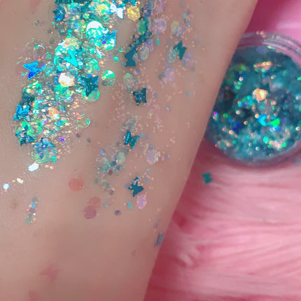 Inked Doll Cosmetics - MERMAID BUTTAFLY GLOW! GLITTER GEL