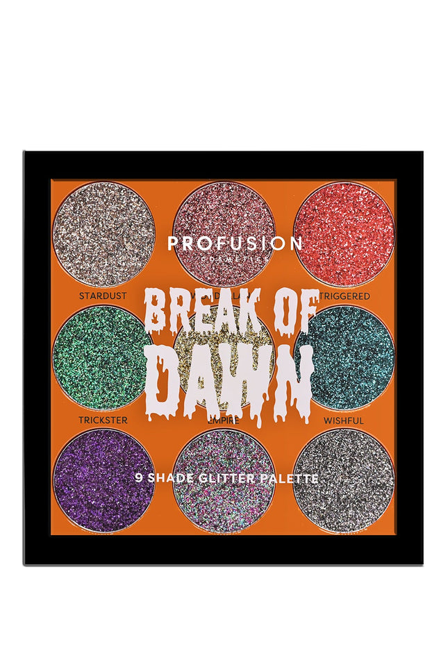 Profusion Cosmetics - Spookarama | Break of Dawn 9-Shade Pressed Glitter Palette