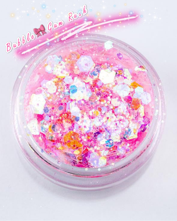 Inked Doll Cosmetics - BUBBLEGUM RUSH Chunky Glamdoll Glitter Mix