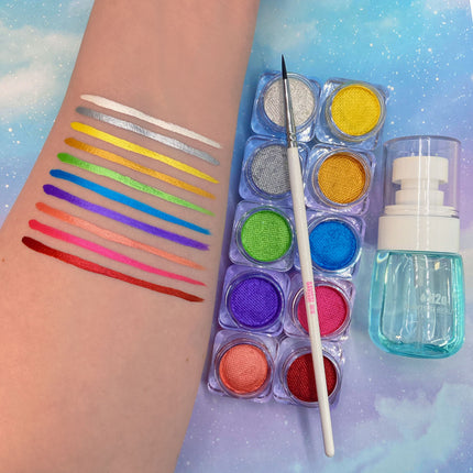 Gavissi Beauty - METALLICS BUNDLE: 10 LINERS + BRUSH + SPRAY BOTTLE