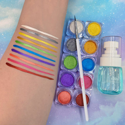 Gavissi Beauty - METALLICS BUNDLE: 10 LINERS + BRUSH + SPRAY BOTTLE
