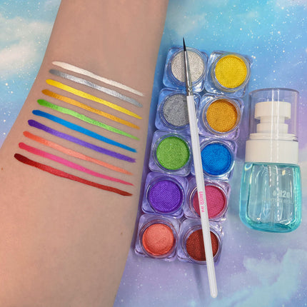 Gavissi Beauty - METALLICS BUNDLE: 10 LINERS + BRUSH + SPRAY BOTTLE
