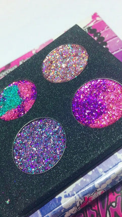 Inked Doll Cosmetics - BURLESQUE CIRCUS METALLIC Pressed Glitter Quad