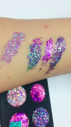 Inked Doll Cosmetics - BURLESQUE CIRCUS METALLIC Pressed Glitter Quad