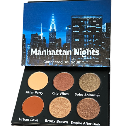 Connected Boutique - Manhattan Nights Eyeshadow Palette – Day‑to‑Night Neutrals