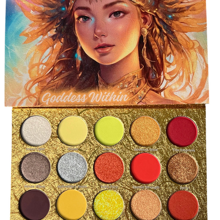 Connected Boutique - Goddess Within 15‑Shade Eyeshadow Palette – Bold Mattes & Luminous Shimmers