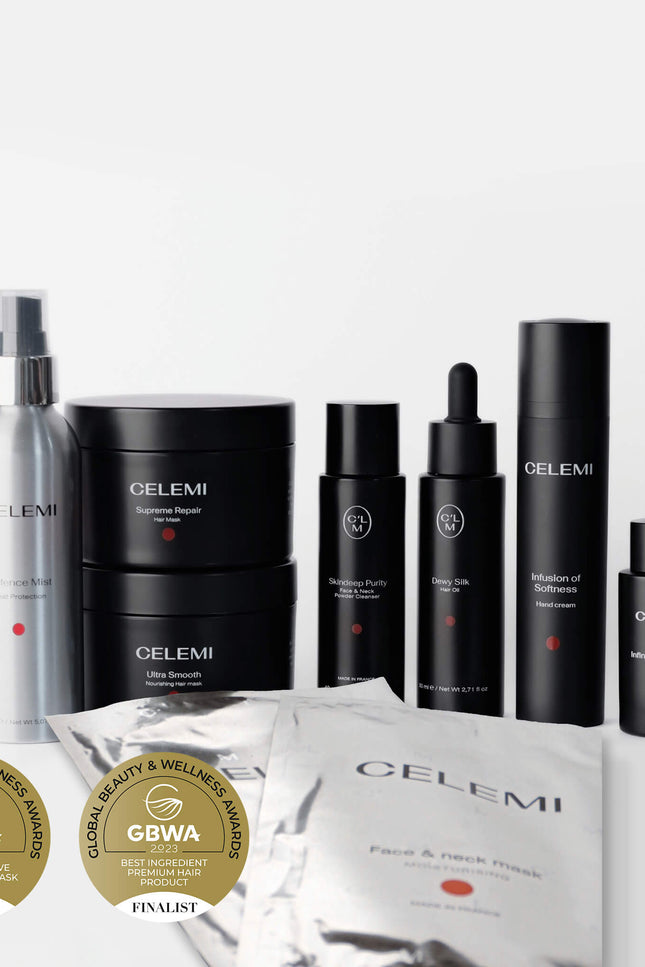 Celemi Cosmetics - Total Care Package for Stronger Hair, Hydrated Face, and Gentle Hand Care
