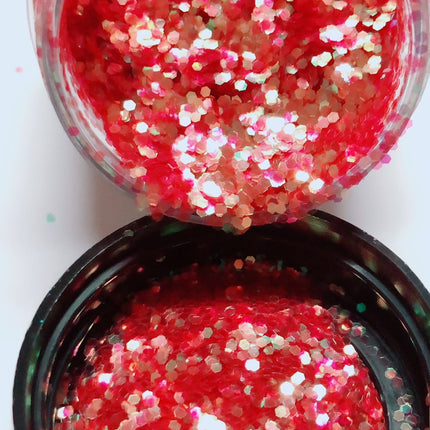 Inked Doll Cosmetics - CHERRY BOMB! Chunky Iridescent Glamdoll Glitter