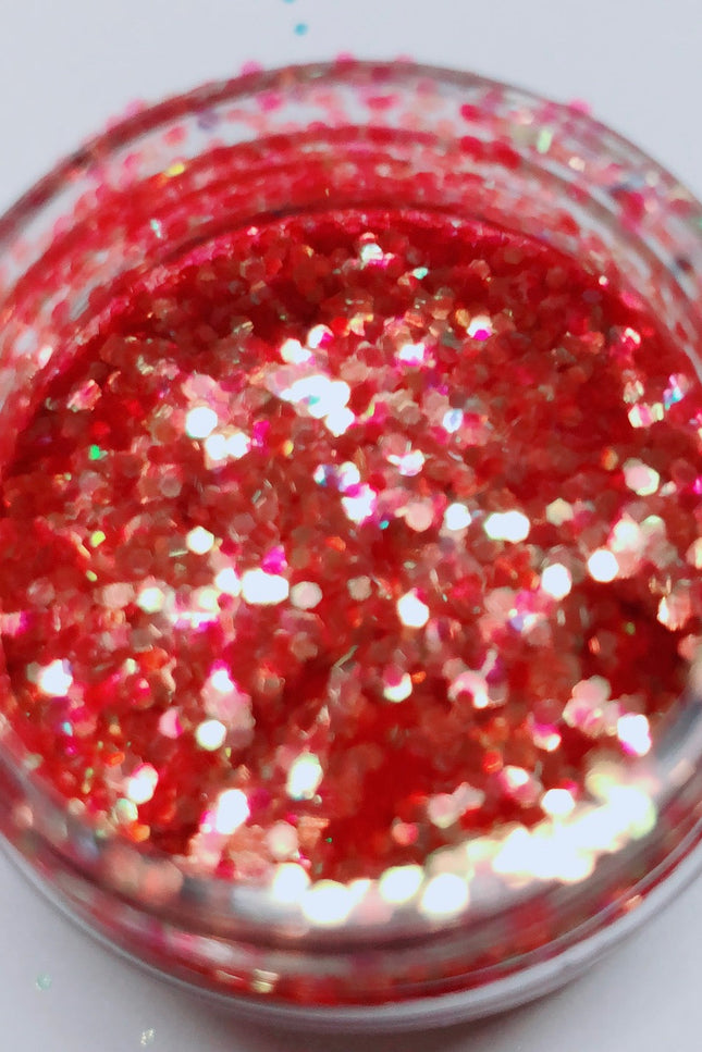 Inked Doll Cosmetics - CHERRY BOMB! Chunky Iridescent Glamdoll Glitter