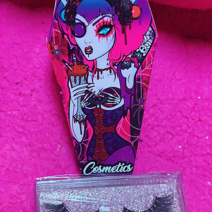 Inked Doll Cosmetics - *GLITTER SYRINGES* + FATAL VOWS LASH* DUO "Coffin Collections" GlamDoll Glitter