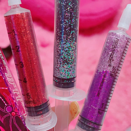 Inked Doll Cosmetics - *GLITTER SYRINGES* + FATAL VOWS LASH* DUO "Coffin Collections" GlamDoll Glitter