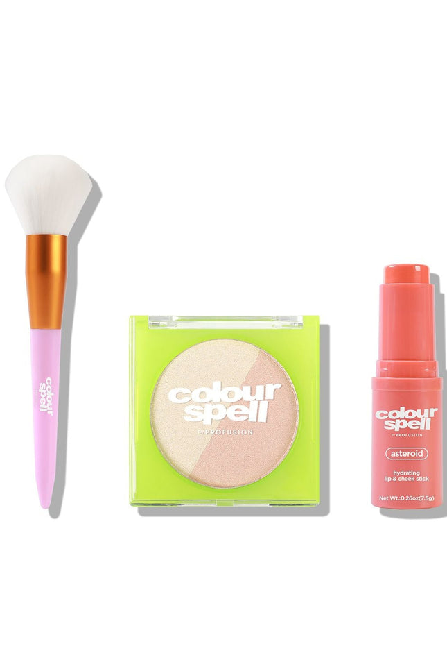 ColourSpell - #Glowup Collection- Highlight, Blush & Brush