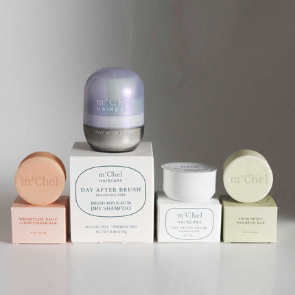 m'Chel Haircare - Day After Brush + Refill + Bars Bundle