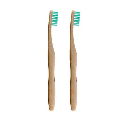 skinChemists US - Dr Botanicals Bamboo Toothbrush Green Twin Value Savings Pack