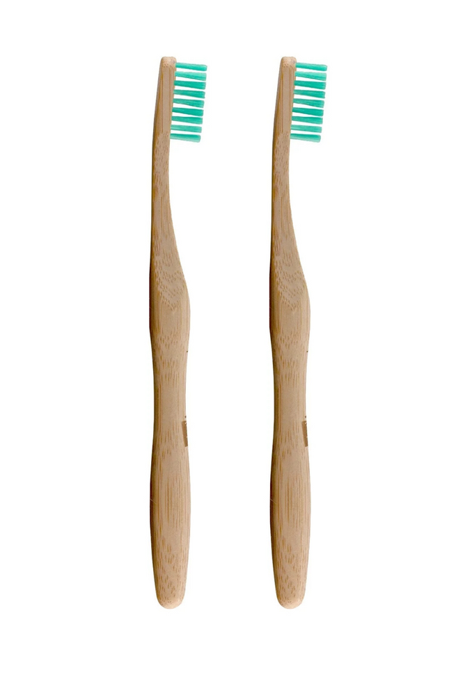 skinChemists US - Dr Botanicals Bamboo Toothbrush Green Twin Value Savings Pack