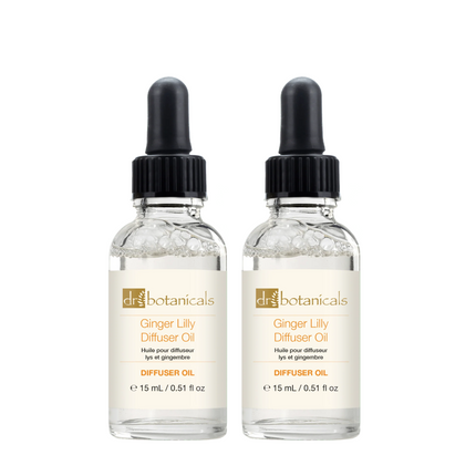 skinChemists US - Dr Botanicals Exotic Ginger Lilly Diffuser Oil 15ml Twin Value Savings Pack