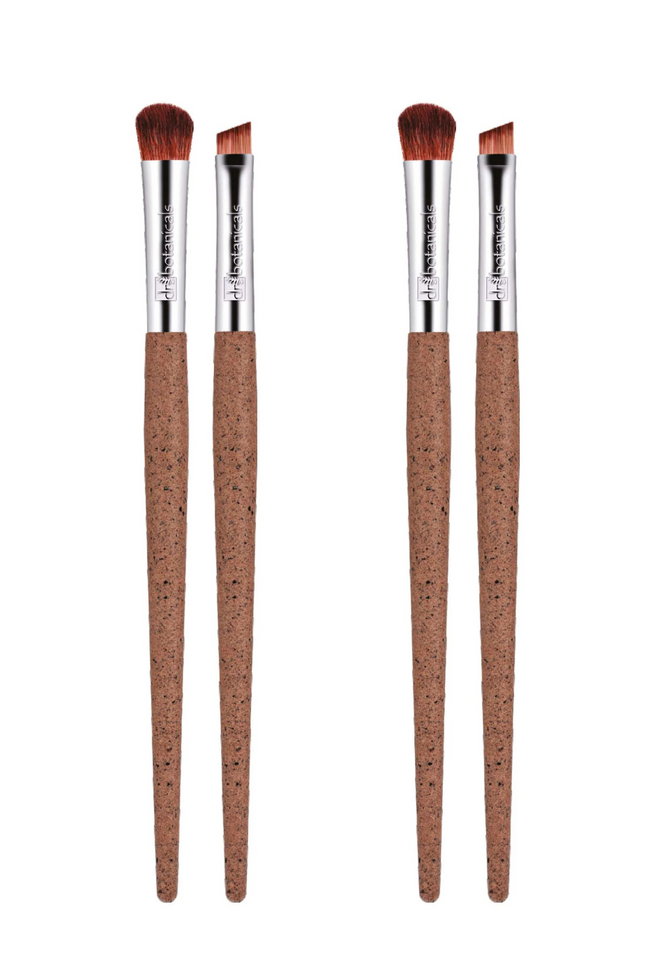 skinChemists US - Dr Botanicals Coffee Ground Set Of 2 Eye Brushes Twin Value Savings Pack