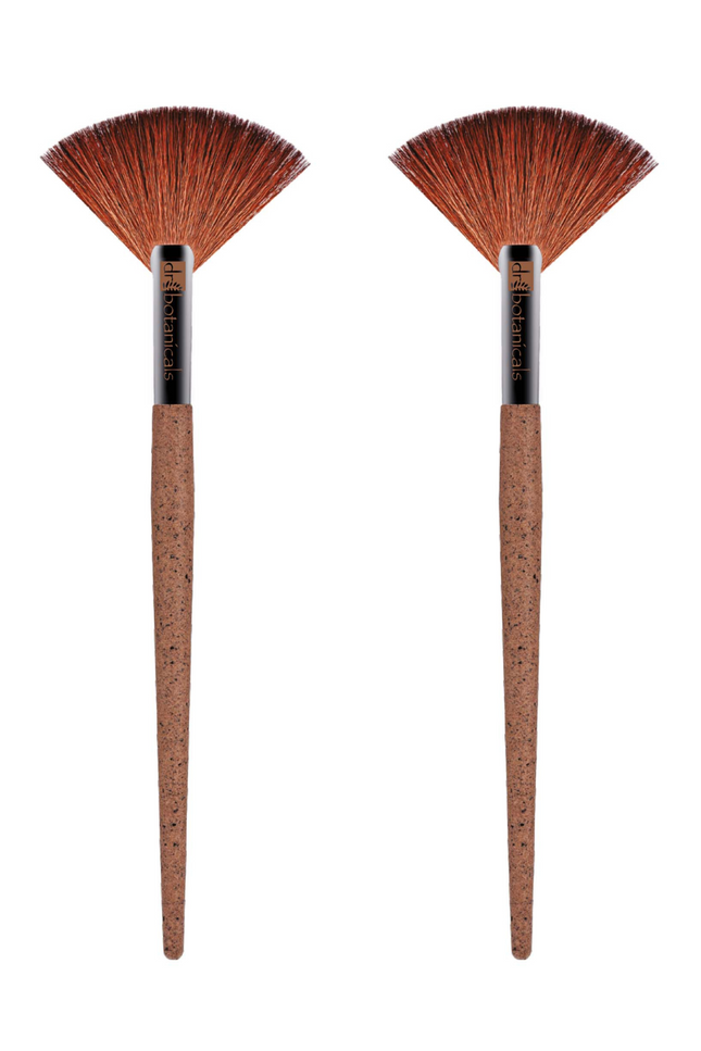 skinChemists US - Dr Botanicals Coffee Ground Fan Brush Twin Value Savings Pack