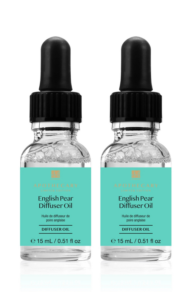 skinChemists US - Dr Botanicals Happy & Cheerful English Pear Diffuser Oil 15ml Twin Value Savings Pack