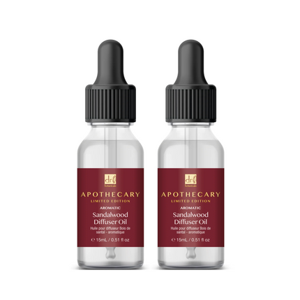 skinChemists US - Dr Botanicals Aromatic Sandalwood Diffuser Oil 15ml Twin Value Savings Pack