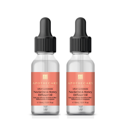 skinChemists US - Dr Botanicals Uplift & Energise Nectarine & Honey Diffuser Oil 15ml Twin Value Savings Pack