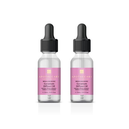 skinChemists US - Dr Botanicals Renew & Revive Geranium Diffuser Oil 15ml Twin Value Savings Pack