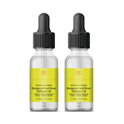 skinChemists US - Dr Botanicals Peaceful & Serene Bergamot & Rose Diffuser Oil 15ml Twin Value Savings Pack