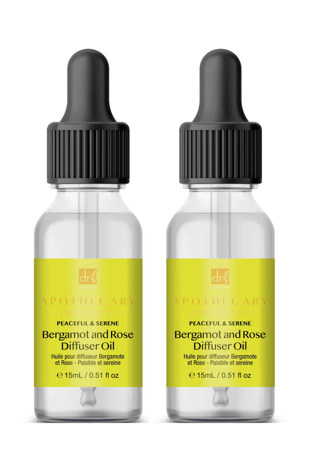 skinChemists US - Dr Botanicals Peaceful & Serene Bergamot & Rose Diffuser Oil 15ml Twin Value Savings Pack