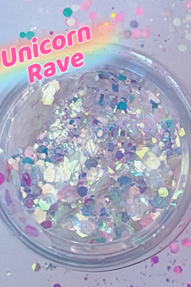 Inked Doll Cosmetics - POLAR-IZING (Ice Blue) Chunky Iridescent Glamdoll Glitter