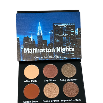 Connected Boutique - Manhattan Nights Eyeshadow Palette – Day‑to‑Night Neutrals