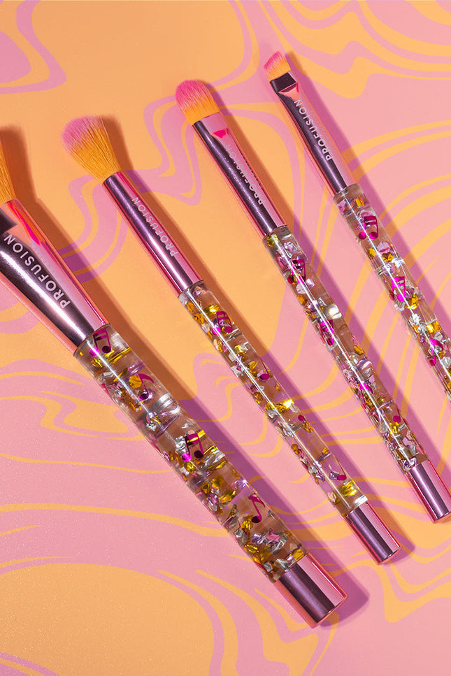 Profusion Cosmetics - It's a Vibe | Feel the Beat 4-pc Face & Eye Brush Set