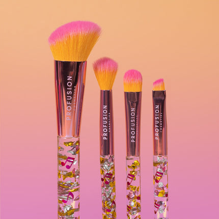 Profusion Cosmetics - It's a Vibe | Feel the Beat 4-pc Face & Eye Brush Set