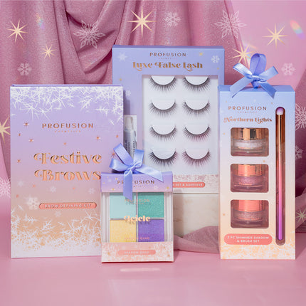 Profusion Cosmetics - Frosted Snow Sparkle | 4 Pair Luxe False Lash Set