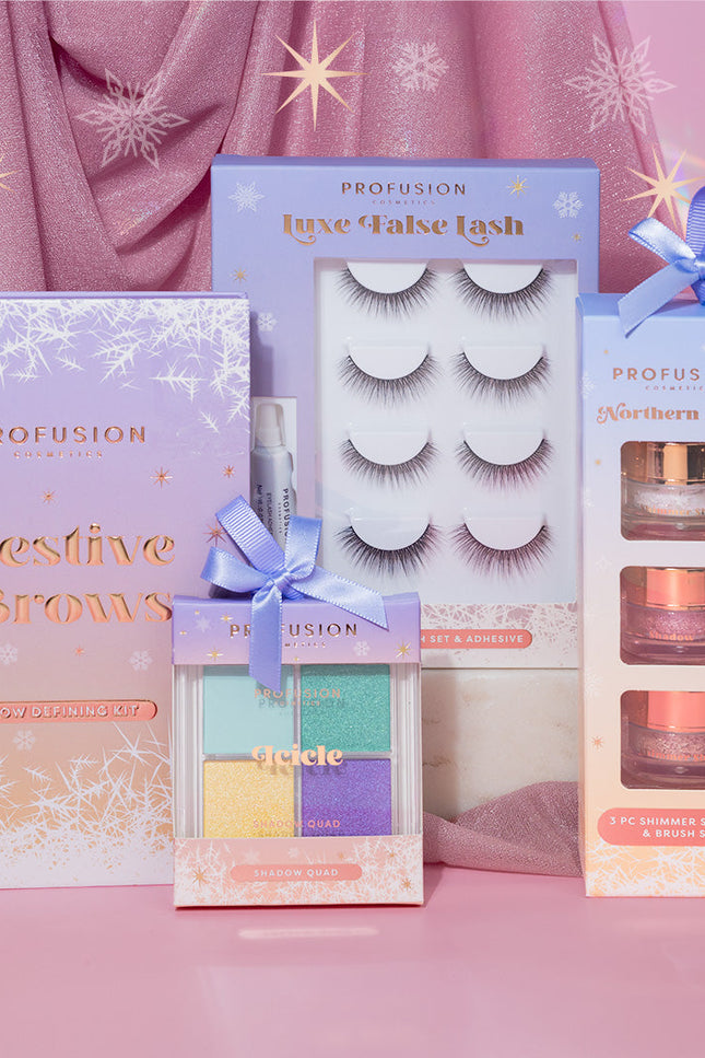 Profusion Cosmetics - Frosted Snow Sparkle | 4 Pair Luxe False Lash Set