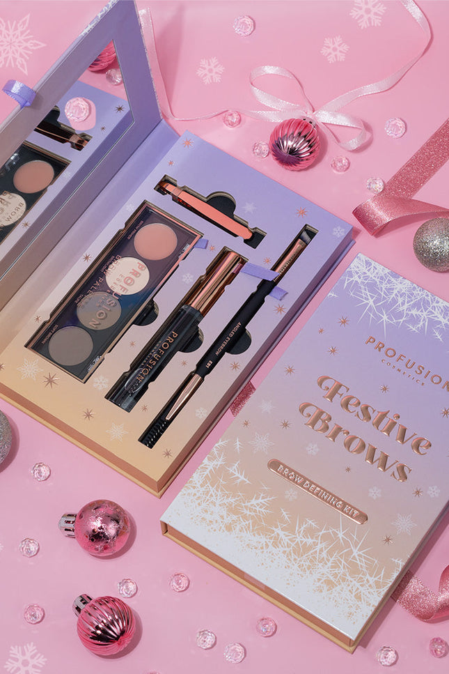 Profusion Cosmetics - Frosted Snow Sparkle | Festive Brows Defining Kit