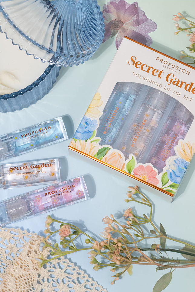 Profusion Cosmetics - Petal Perfect | Secret Garden Nourishing Lip Oil Set