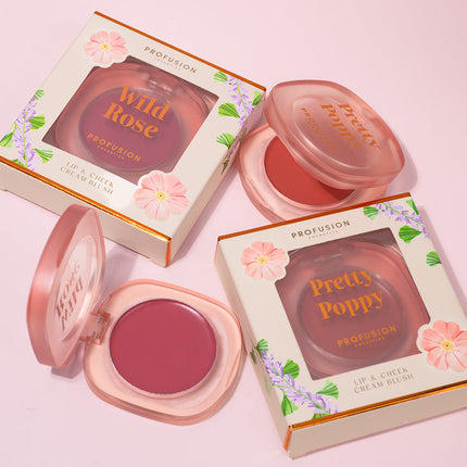 Profusion Cosmetics - Petal Perfect | Pretty Poppy Lip & Cheek Cream Blush