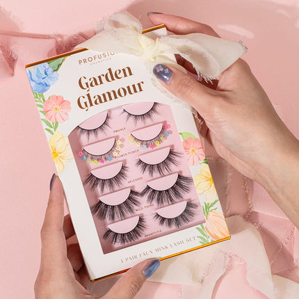 Profusion Cosmetics - Petal Perfect | Garden Glamour 5 Pairs Faux Mink Lash Set
